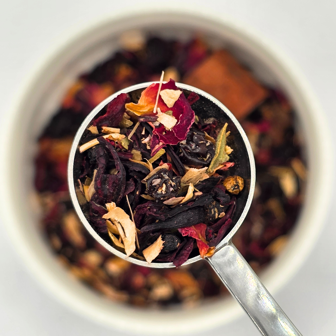 hibiscus, elderberry and currant loose leaf tea, calming tea, Wander Cuppa