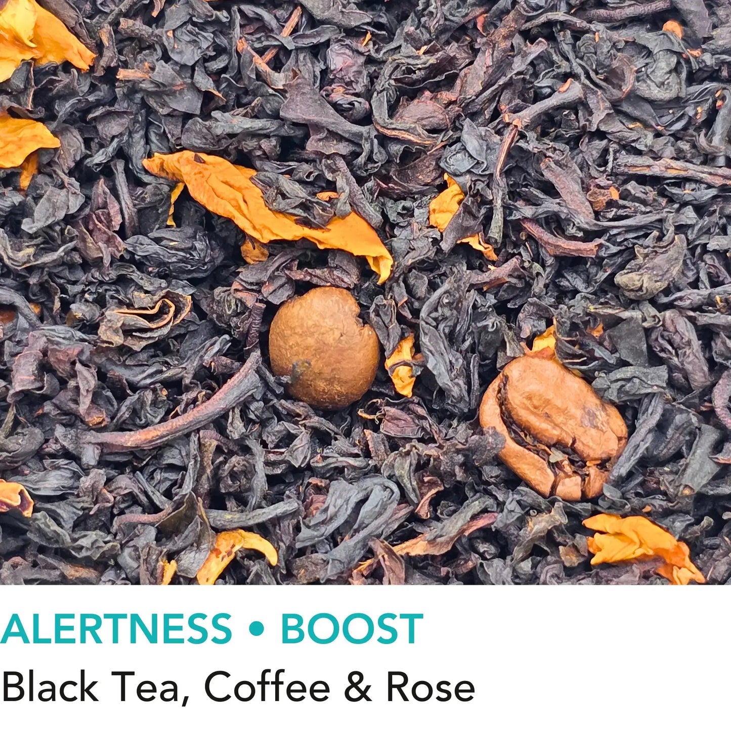 Edinburgh Dusk black loose leaf tea with roasted coffee beans and rose petals from Wander Cuppa. This premium tea is an energising Scottish blend inspired by the capital, perfect for a relaxing cuppa tea or afternoon tea. As a wholesale tea supplier UK, we provide this vegan tea and full leaf tea for cafes and retail across Scotland and the UK. A unique blend of loose leaf tea near me featuring bold black tea leaves, cocoa, and coffee beans.
