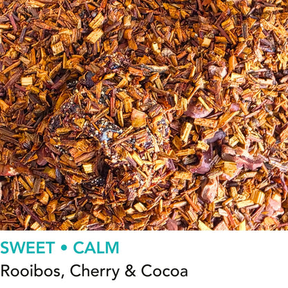Glencoe Night caffeine free rooibos loose leaf tea from Wander Cuppa featuring premium super grade rooibos with cherry and chocolate notes. This luxurious Scottish blend is inspired by the Highlands and is perfect for a relaxing afternoon tea or evening cuppa tea. As a wholesale tea supplier UK, we offer this vegan tea and full leaf tea for cafes and shops across Scotland and the UK. A high-quality loose leaf tea near me that is completely caffeine free and naturally sweet.