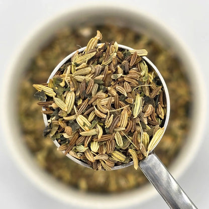 Highland Breeze herbal loose leaf tea from Wander Cuppa featuring a caffeine free blend of caraway, aniseeds, fennel seeds, and nettle leaves. This premium tea is a soothing Scottish herbal infusion inspired by the Highlands, perfect for digestion and a relaxing cuppa tea. As a wholesale tea supplier UK, we offer this vegan tea and full leaf tea for cafes and retail across Scotland and the UK. High-quality caffeine free tea and loose leaf tea near me for a restorative cup of tea.