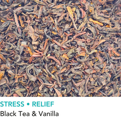 Nevis View black loose leaf tea with vanilla bean pieces from Wander Cuppa. This premium tea is a caffeine-rich Scottish blend inspired by Ben Nevis, perfect for a relaxing cuppa tea or afternoon tea. As a wholesale tea supplier UK, we provide this vegan tea and full leaf tea for cafes and retail across Scotland and the UK. High-quality loose leaf tea near me featuring bold black tea leaves and real vanilla.